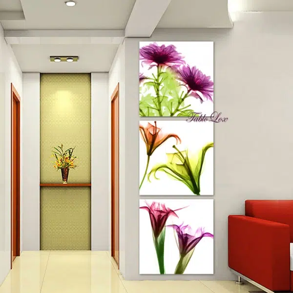 تابلو طرح گل طبیعی T0097